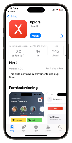 Download Xplora Guardian App inde på Google play eller App Store