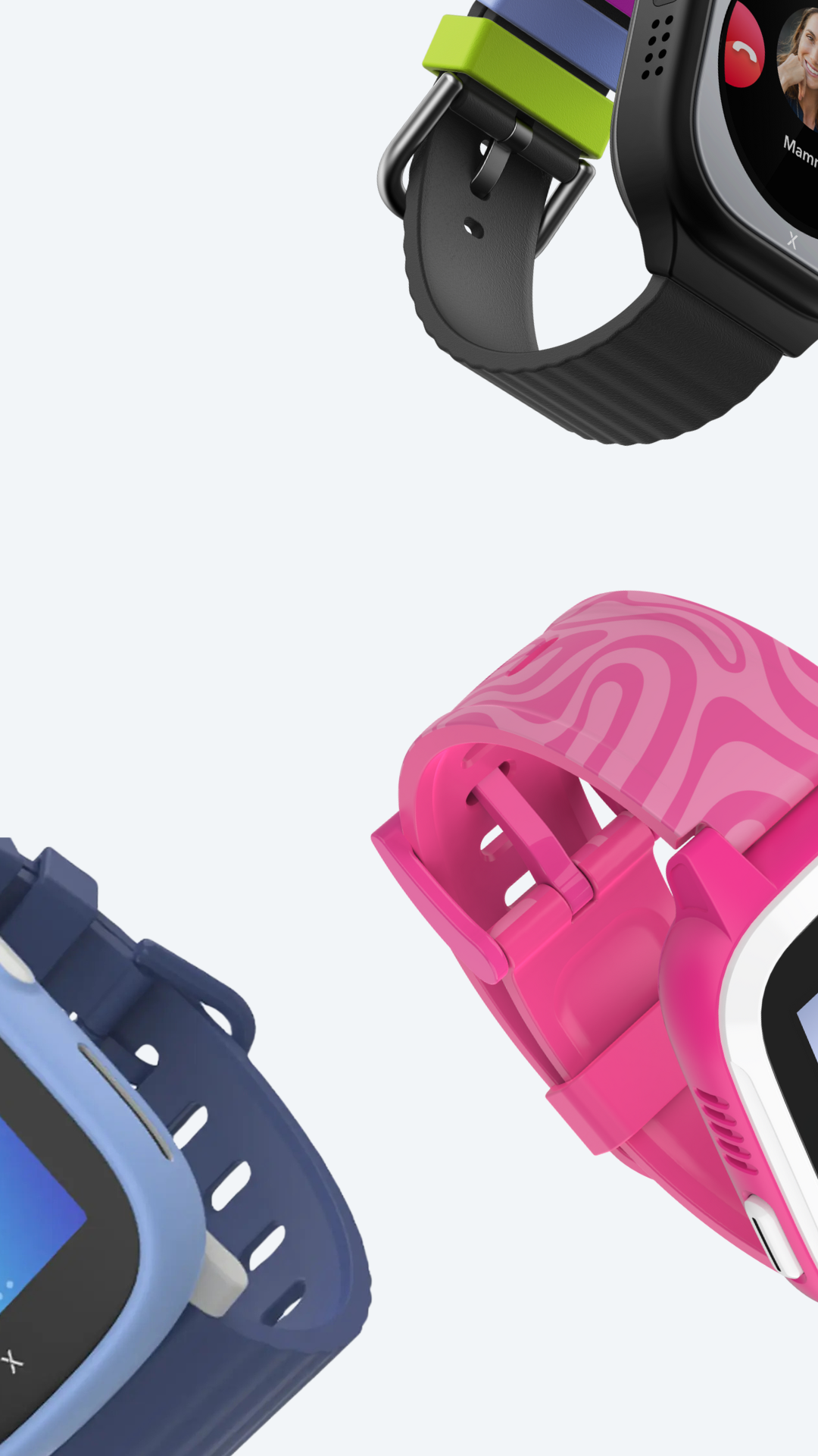 Xplora smartwatches til børn X6Pro - X6Play og XGO3. ure med GPS, Opkald og beskeder.