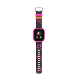 Fodbold urrem til X6Play smartwatch i sort med lyserød fodbolde som urrem