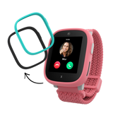 X6Play GPS smartwatch til børn i lyserød med sort og lyseblå cover