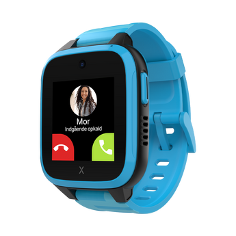 Et opkald fra Mor til hendes barns XGO3 ringe smartwatch i blå