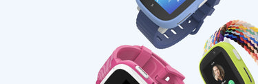 Farverige Xplora smartwatches til børn – med kamera, GPS-sporing og forældrekontrol. Sikker, sjov teknologi uden internet, skabt til trygge forældre.