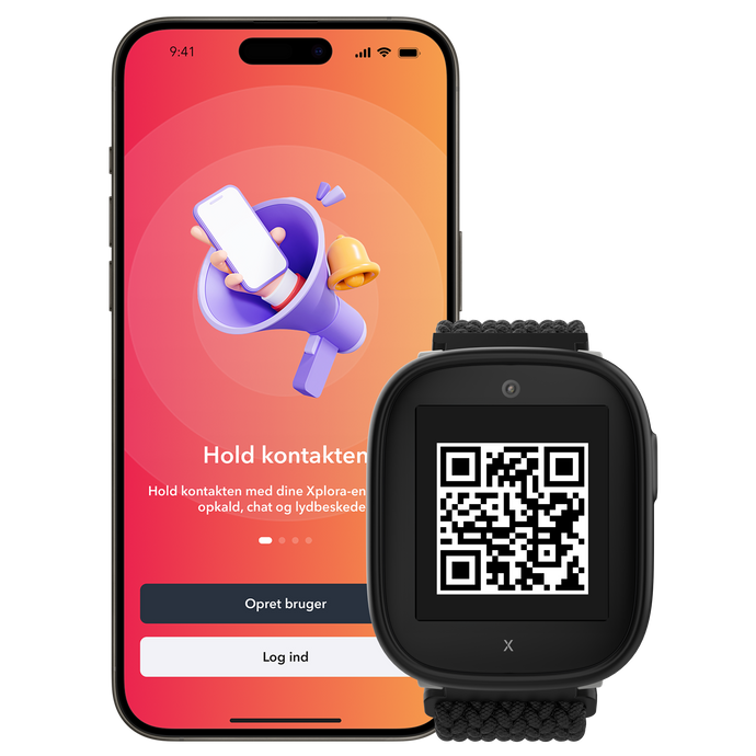 Scan QR koden på dit Xplora ur og download Xplora Guardian App