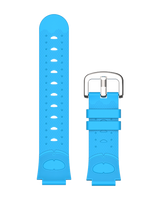 Blå XGO2 armbånd – En lyseblå udskiftelig silikonerem med et metalspænde, designet til Xplora XGO2 smartwatch.