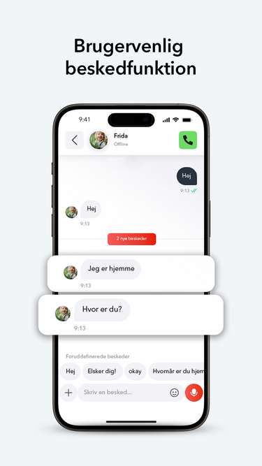 Smart besked funktion for Xplora smartwatch med forud installerede beskeder barnet kan bruge fra børneuret  