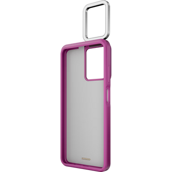 Cover til HMD fusion X1 mobil i lyserød med selfielys til gode billeder