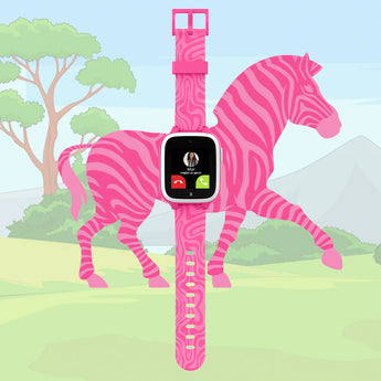 Lyserød Zebra XGo3 Smartwatch børn kan elske med opkald fra mor. Telefonur til børn
