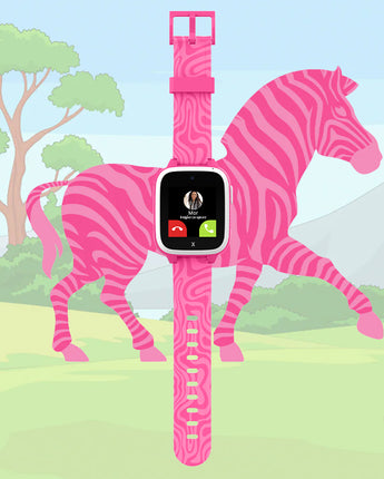 Lyserød Zebra XGo3 Smartwatch børn kan elske med opkald fra mor. Telefonur til børn
