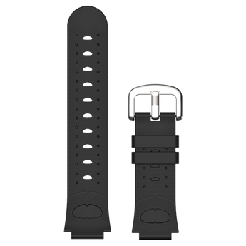 Sort XGO2 Armbånd – Et slidstærkt, justerbart silikonearmbånd i sort med et metalspænde, kompatibelt med Xplora XGO2 smartwatch.
