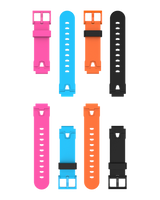 Urrem tilbehørspakke med Sort, Lyserød, blå og orange urremme