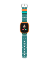 sporty urrem til x6play i orange cover og grønt fodboldbane urrem