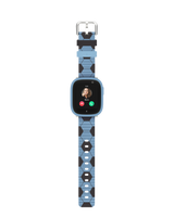 Fodbold urrem til X6Play uret til børn i blå og sort med fodbold motiv