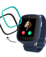 X6Play børnesmartwatch i blå med lyseblå og sort cover
