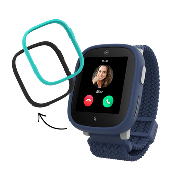 X6Play børnesmartwatch i blå med lyseblå og sort cover