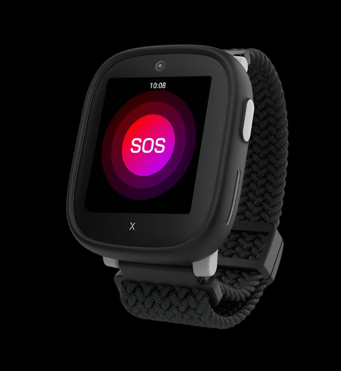 Sort X6Play GPS ur til børn med SOS aktiveret