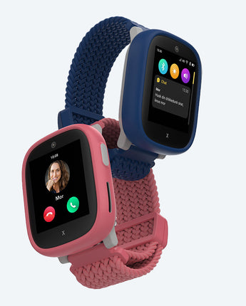 X6Play Smartwatch til børn med GPS chat og ringefunktion i blå og lyserød
