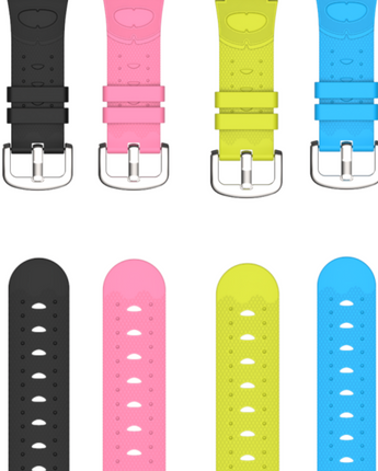 Alle XGO2 urremme i farven sort, lyserød, limegrøn og blå