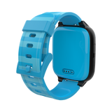 Blå elefant farven til XGO3 smartwatch fra bagsiden med oplader input synligt. GPS smartwatch med børnevenligt design