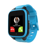 Et opkald fra Mor til hendes barns XGO3 ringe smartwatch i blå