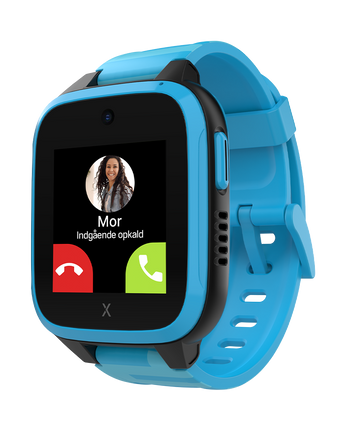 Et opkald fra Mor til hendes barns XGO3 ringe smartwatch i blå
