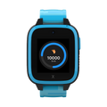 Frontsiden af XGO3 smartwatch i blå med mange skridt for dagen. Smartwatch til børn med aktivitetsplatform