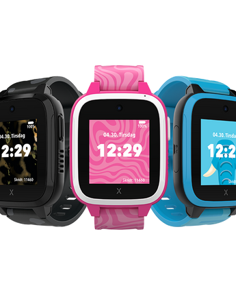 Alle XGO3 smartwatches til børn med GPS, opkaldsfunktion og beskeder. smartwatch med forældrekontrol i sort, lyserød og blå