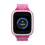 Lyserødt XGO3 smartwatch til børn med 10000 skridt registeret for dagen. Bedst i test gps ure 