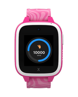 Lyserødt XGO3 smartwatch til børn med 10000 skridt registeret for dagen. Bedst i test gps ure 