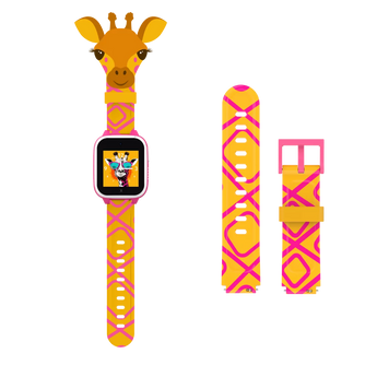 Gul XGO3 urrem med girafmønster, legende design til børns smartwatches