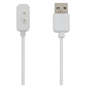 Hvidt USB-opladerkabel med magnetisk stik til Xplora ure.