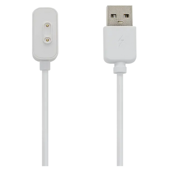 Hvidt USB-opladerkabel med magnetisk stik til Xplora ure.