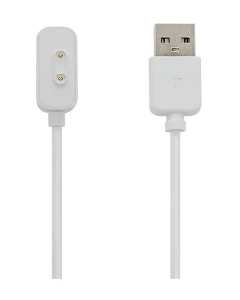 Hvidt USB-opladerkabel med magnetisk stik til Xplora ure.