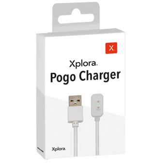 Oplad din Xplora XGO3 hurtigt og sikkert med vores magnetiske pogo-oplader. Den klikker blot på plads med et magnetisk stik.