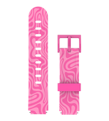 Pink urrem til XGO3. Unikt zebramønster og dyreinspireret design til xplora-uret.