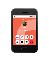 Indgående opkald på XploraOne børnetelefon med kontaktens navn og nummer. Nem og sikker kommunikation – uden internet, kun godkendte kontakter.