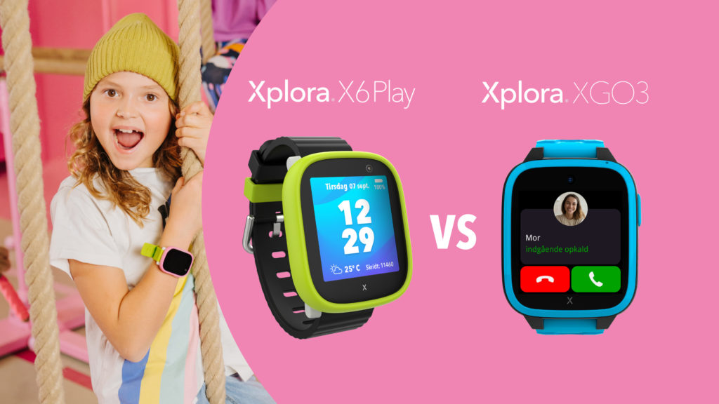 sammenlign Xplora-ure Xgo 3 og X6 play