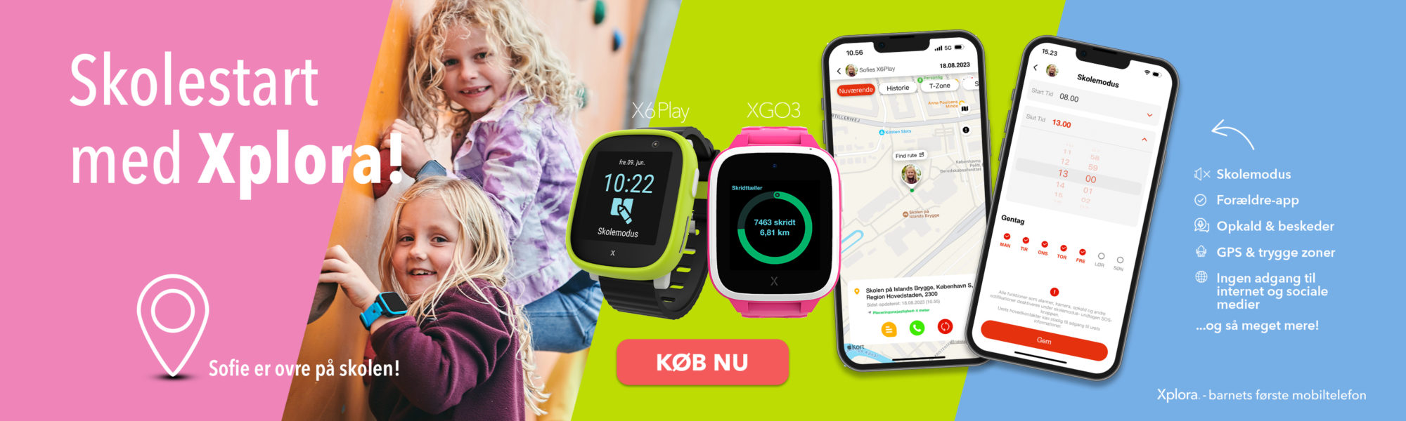 smartwatch til børn gps skole ur