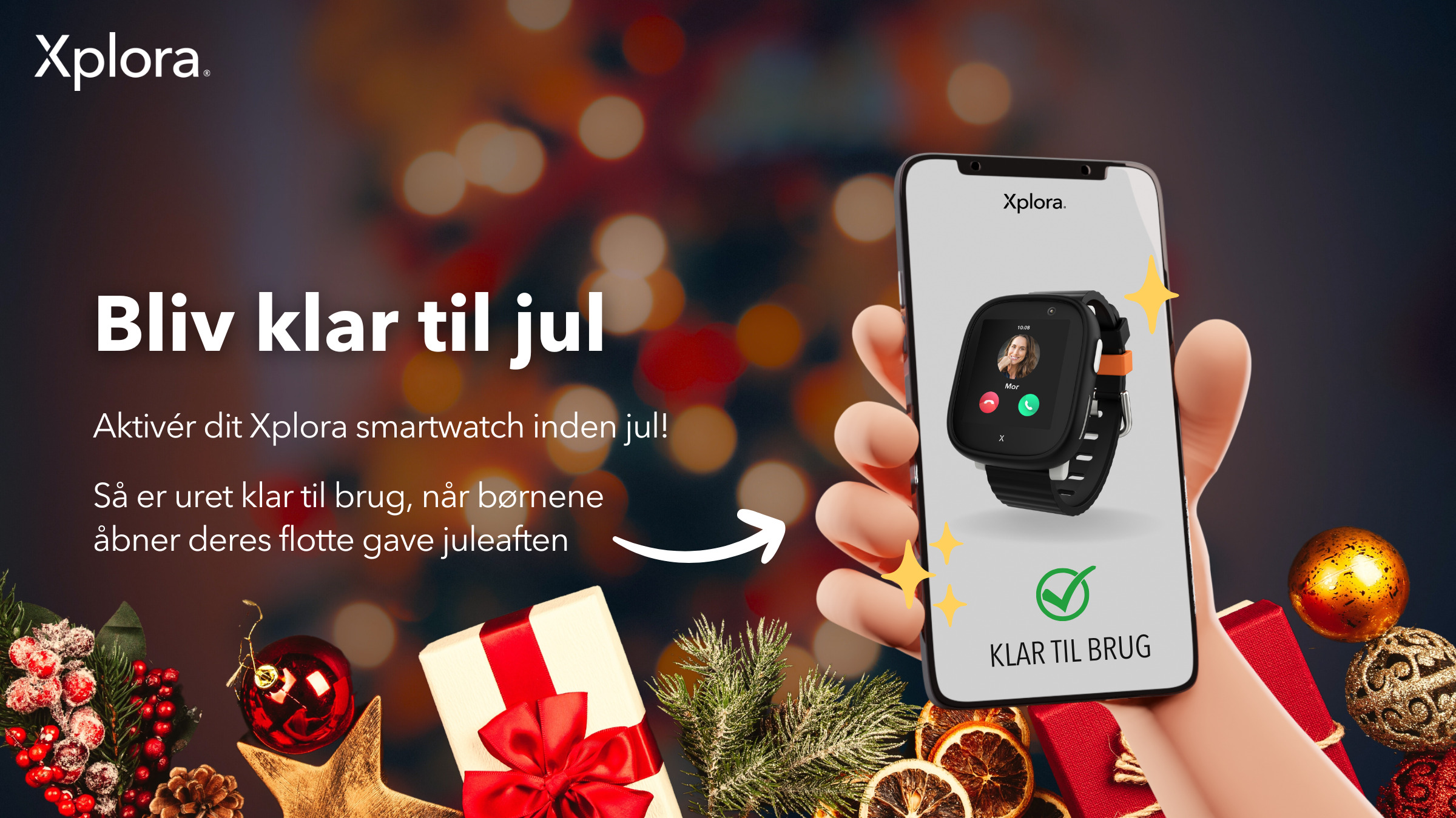 Aktivér dit Xplora smartwatch inden juleaften