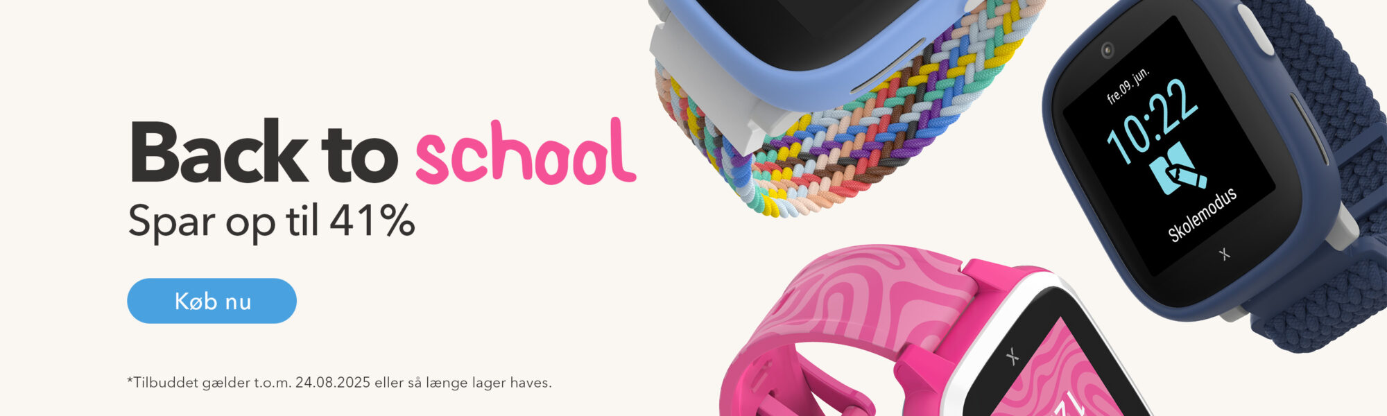 Skolestart tilbud på smartwatches med GPS og skoletilstand Spar op til 41% til Back to school